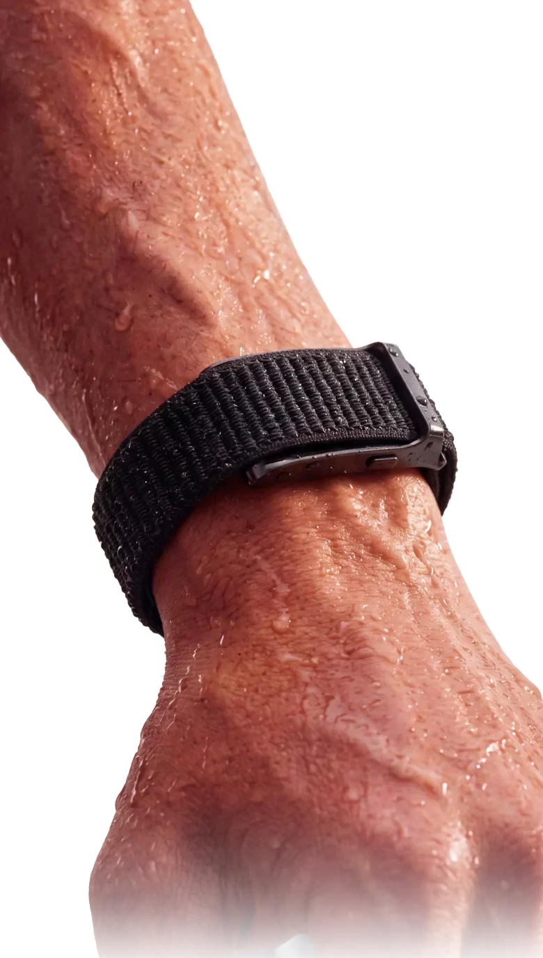 Omni Band porté sur un poignet mouillé